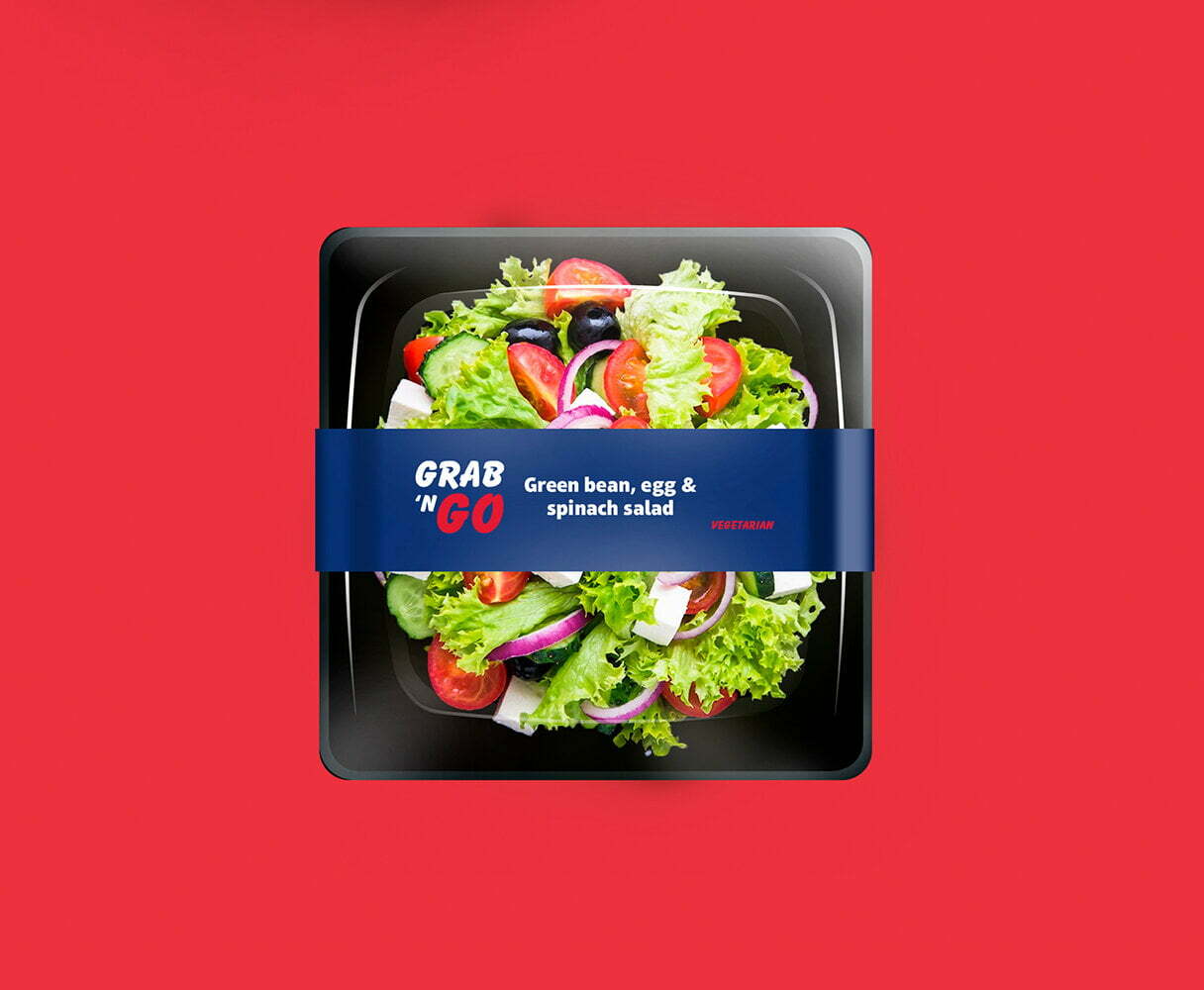 Grab 'n' go salad  packing 