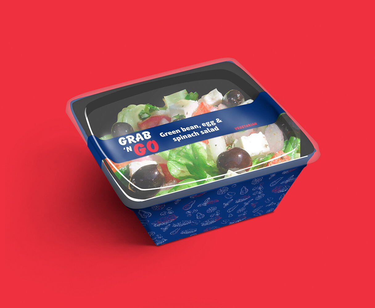 Grab 'n' go salad  packing 