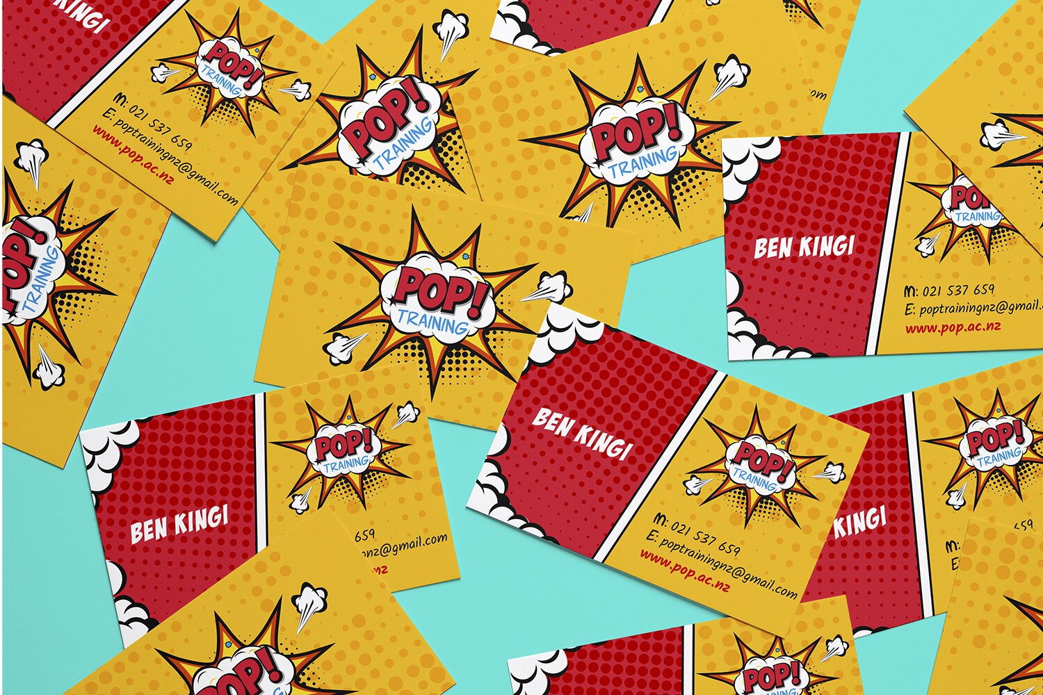 pop+BC+mock+up Pop! Business cards all over the table