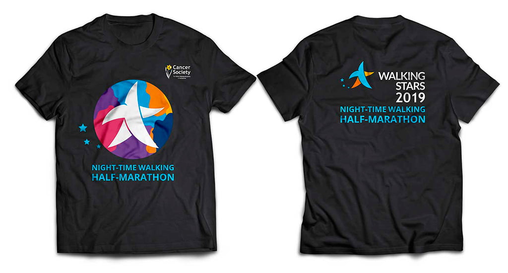 walking stars t-shirt wellington walking the stars posters on the street in New Zealand