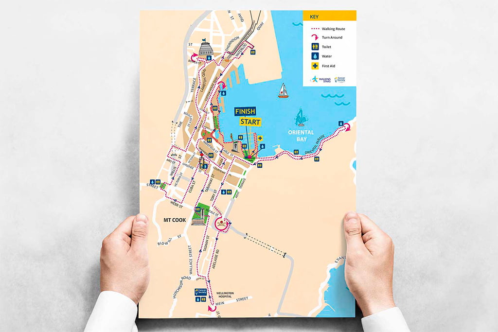 walking starts wellington map