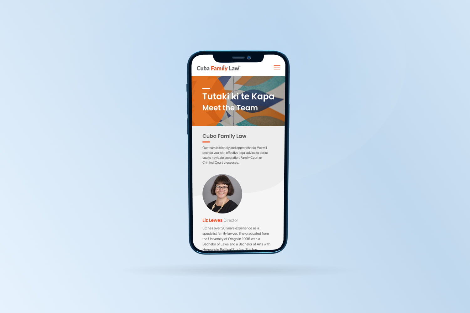 CFL_MOBILE_ Cuba family law website on display